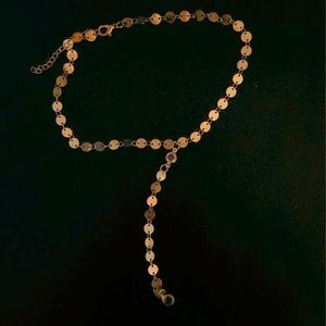 Gold circle shape necklace